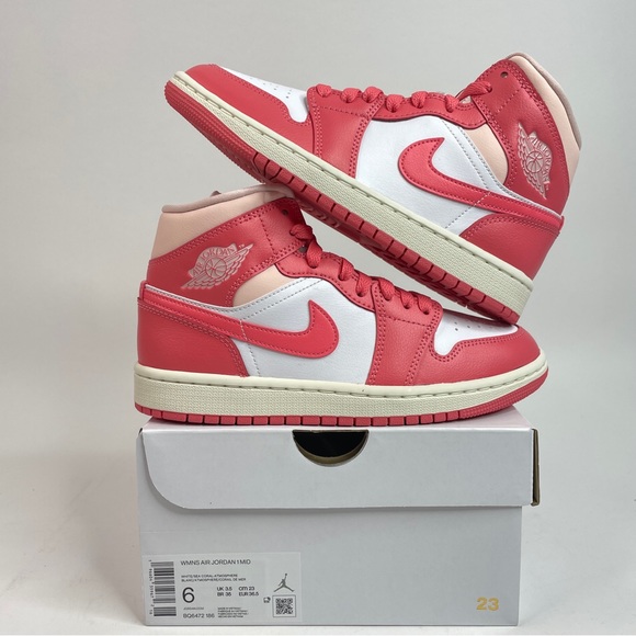 Jordan Shoes - Nike Air Jordan 1 Retro Mid WMNS “Strawberries & Cream” 2023